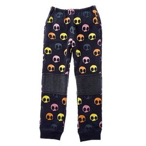 Chaser Kids Skull Print Paneled Joggers - Black, Pink, Yellow, Orange